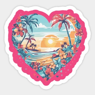 Summer Heart Sticker